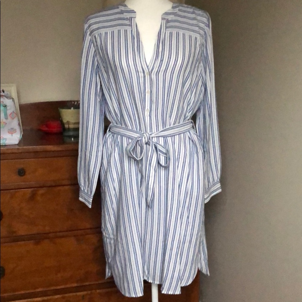 J Crew Mercantile striped long sleeve dress